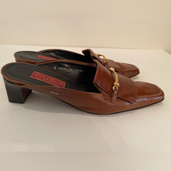 Cole Haan Leather Slide Mules with Gold Details - Picture 4 of 4